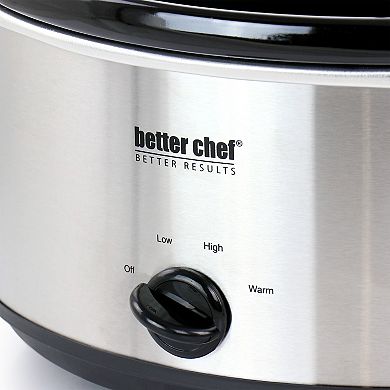 Better Chef 6 Quart Oval Slow Cooker with Removable Stoneware Crock