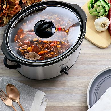 Better Chef 6 Quart Oval Slow Cooker with Removable Stoneware Crock