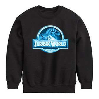 Boys 8-20 Jurassic World Logo Night Vision Crew Fleece Sweatshirt
