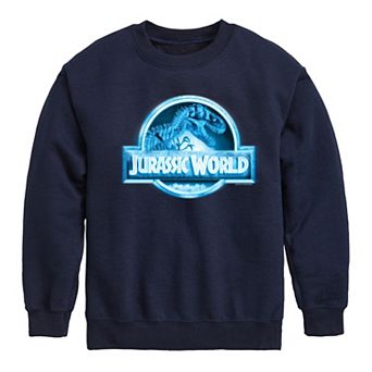 Boys 8-20 Jurassic World Logo Night Vision Crew Fleece Sweatshirt