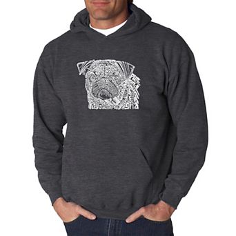 Pug Face - Men's Word Art Hooded Sweatshirt