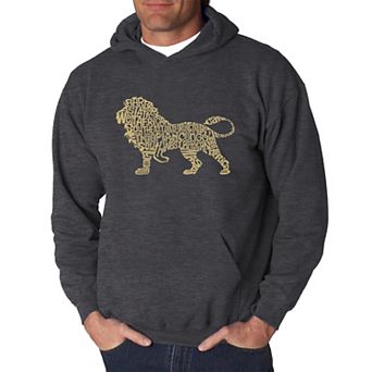 Lion - Men's Word Art Hooded Sweatshirt