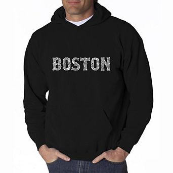 Boston Neighborhoods - Mens Word Art Hooded Sweatshirt