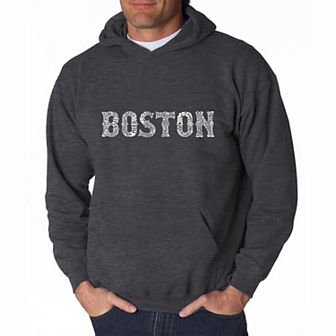 Boston Neighborhoods - Mens Word Art Hooded Sweatshirt