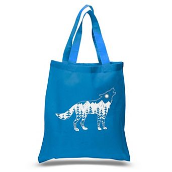 Small Word Art Tote Bag - Howling Wolf