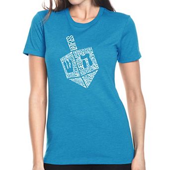 Hanukkah Dreidel - Women's Premium Blend Word Art T-Shirt
