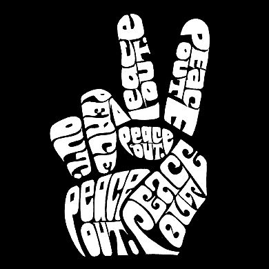 Peace Out - Men's Word Art Hooded Sweatshirt