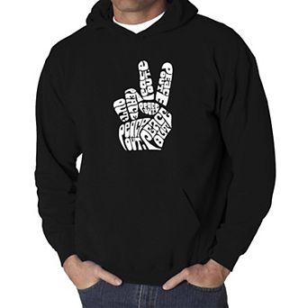Peace Out - Men's Word Art Hooded Sweatshirt