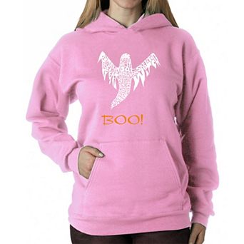 Halloween Ghost - Women's Word Art Hooded Sweatshirt