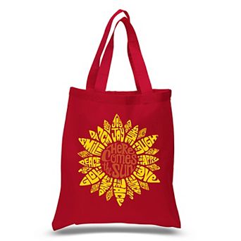 Small Word Art Tote Bag - Sunflower