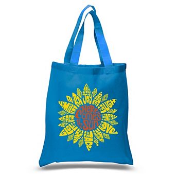 Small Word Art Tote Bag - Sunflower