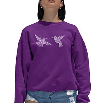 Hummingbirds - Women's Word Art Crewneck Sweatshirt
