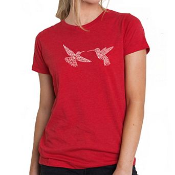 Hummingbirds - Women's Premium Blend Word Art T-Shirt