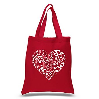 Small Word Art Tote Bag - Heart Notes