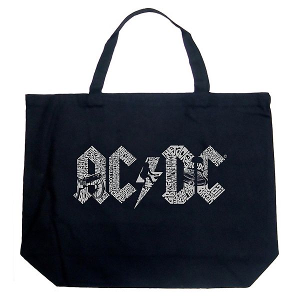 Large Word Art Tote Bag - ACDC