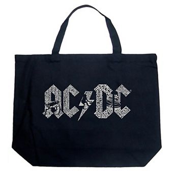 Large Word Art Tote Bag - ACDC