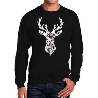Men's Word Art Crewneck Sweatshirt - Santa's Reindeer