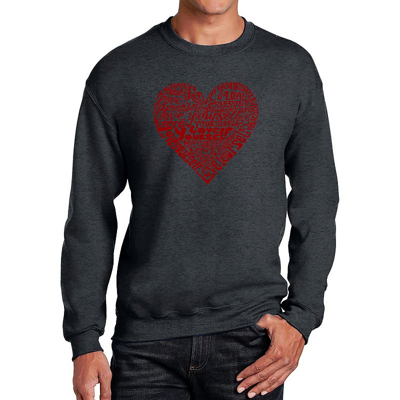 One Love Heart - Men's Word Art Hooded Sweatshirt