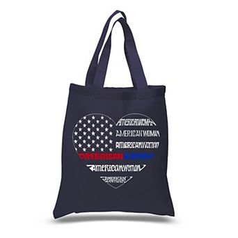 Small Word Art Tote Bag - American Woman