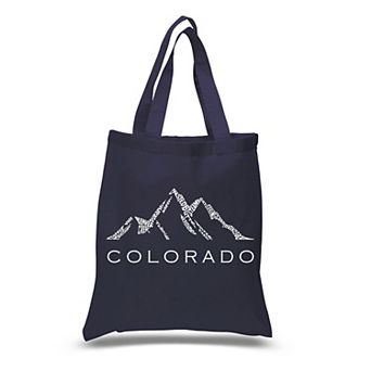 Small Word Art Tote Bag - Colorado Ski Towns