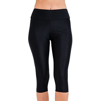 Women's High Waisted Capri Swim Leggings