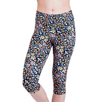 Women's High Waisted Capri Swim Leggings