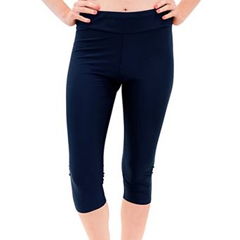 Women's High Waisted Capri Swim Leggings