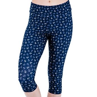 Women's High Waisted Capri Swim Leggings