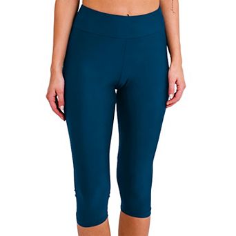 Women's High Waisted Capri Swim Leggings