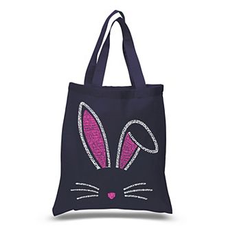 Small Word Art Tote Bag - Bunny Ears