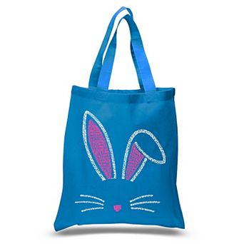 Small Word Art Tote Bag - Bunny Ears