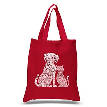 Small Word Art Tote Bag - Dogs and Cats