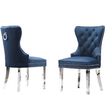 Best Quality Furniture Button-Tufted Dining Side Chairs (Set of 2)
