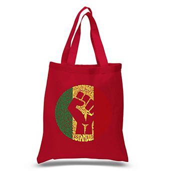 Small Word Art Tote Bag - Get Up Stand Up