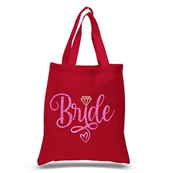 Small Word Art Tote Bag - Bride