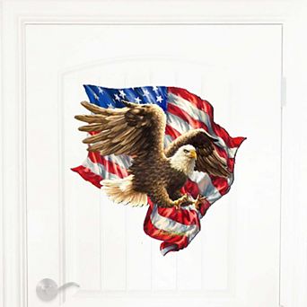 American Liberty Eagle Holiday 24-Inch Door Decor by D. Gelsinger - Majestic Christmas Decor