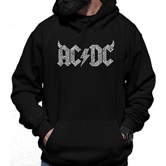 ACDC Song Titles - Men's Word Art Hooded Sweatshirt