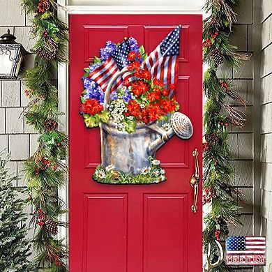 Celebrating the American Freedom 24-Inch Door Decor by Gelsinger - Patriotic Christmas Decor