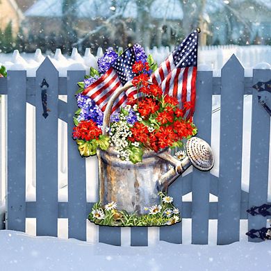 Celebrating the American Freedom 24-Inch Door Decor by Gelsinger - Patriotic Christmas Decor