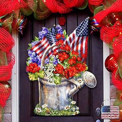 Celebrating the American Freedom 24-Inch Door Decor by Gelsinger - Patriotic Christmas Decor
