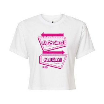 Juniors' Barbie The Movie Barbie Land Graphic Tee