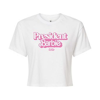 Juniors' Barbie The Movie President Barbie Graphic Tee