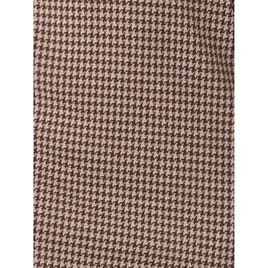 Plaid Houndstooth Dress For Women's Short Sleeve Contrast Bodycon Dresses