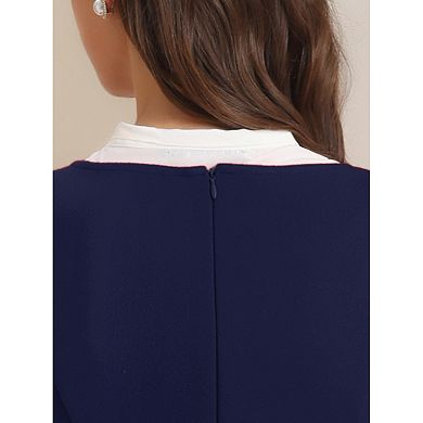 Pinafore Dress for Women's A-Line Double Breasted Overalls Suspenders