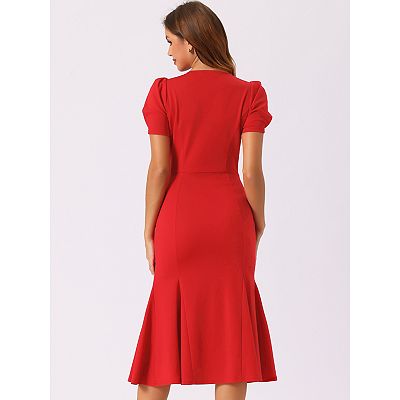 knee length dresses for ladies Sweetheart Mermaid Midi Dress – IULOVER main image 1