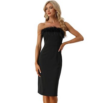 Off Shoulder Tube Dress for Women's Sleeveless Evening Party Bodycon Dresses