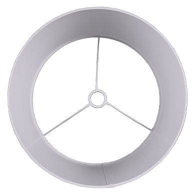 Short Modified White Drum Lamp Shade