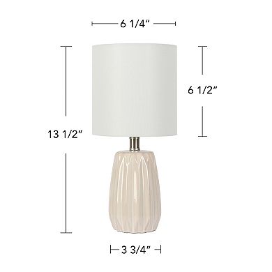 Ceramic White Base Accent Table Lamp