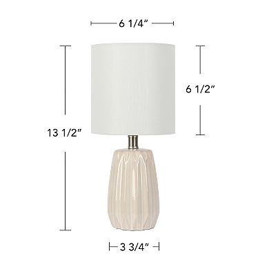 Ceramic White Base Accent Table Lamp