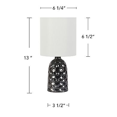 Ceramic Dark Brown Accent Table Lamp